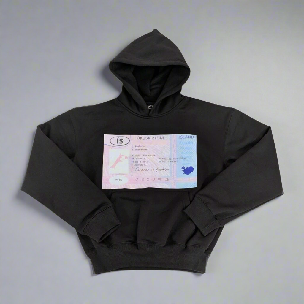 Svört hoodie cropped fit